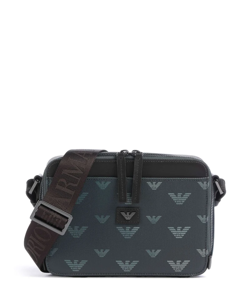 Emporio Armani Special Minorca Borsa a tracolla blu/eagle all over