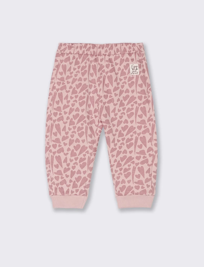 Jogger con stampa all over - Rosa