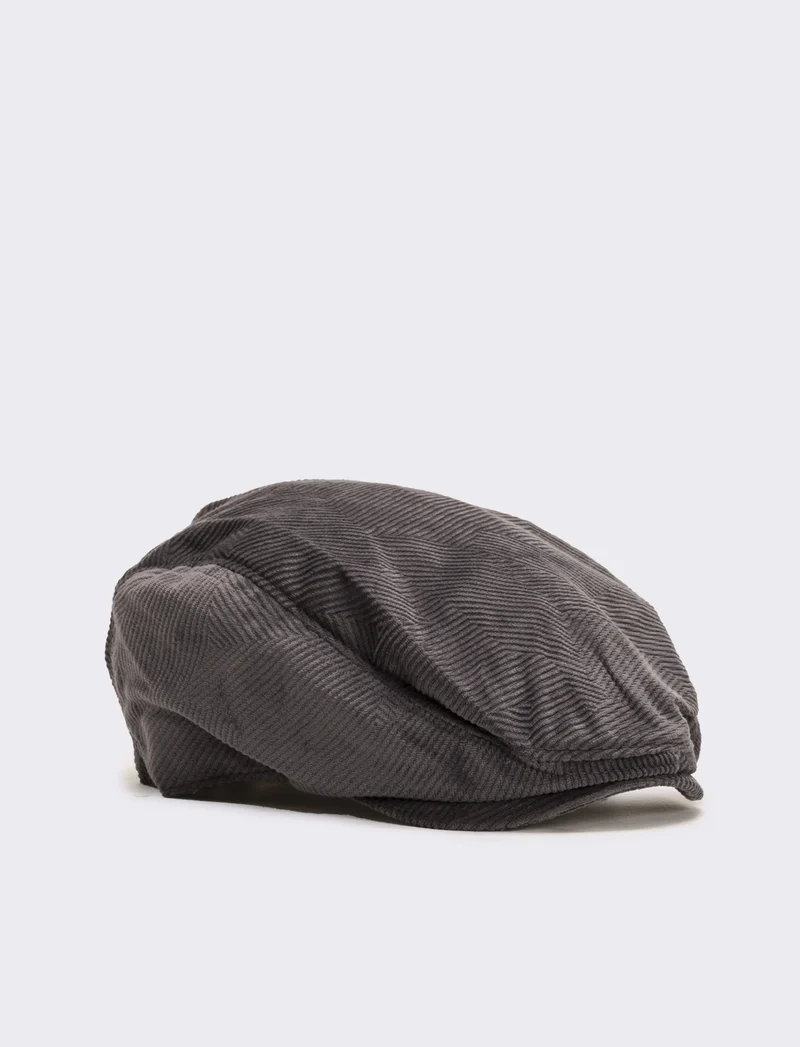 Cappello coppola in velluto uomo - Grigio