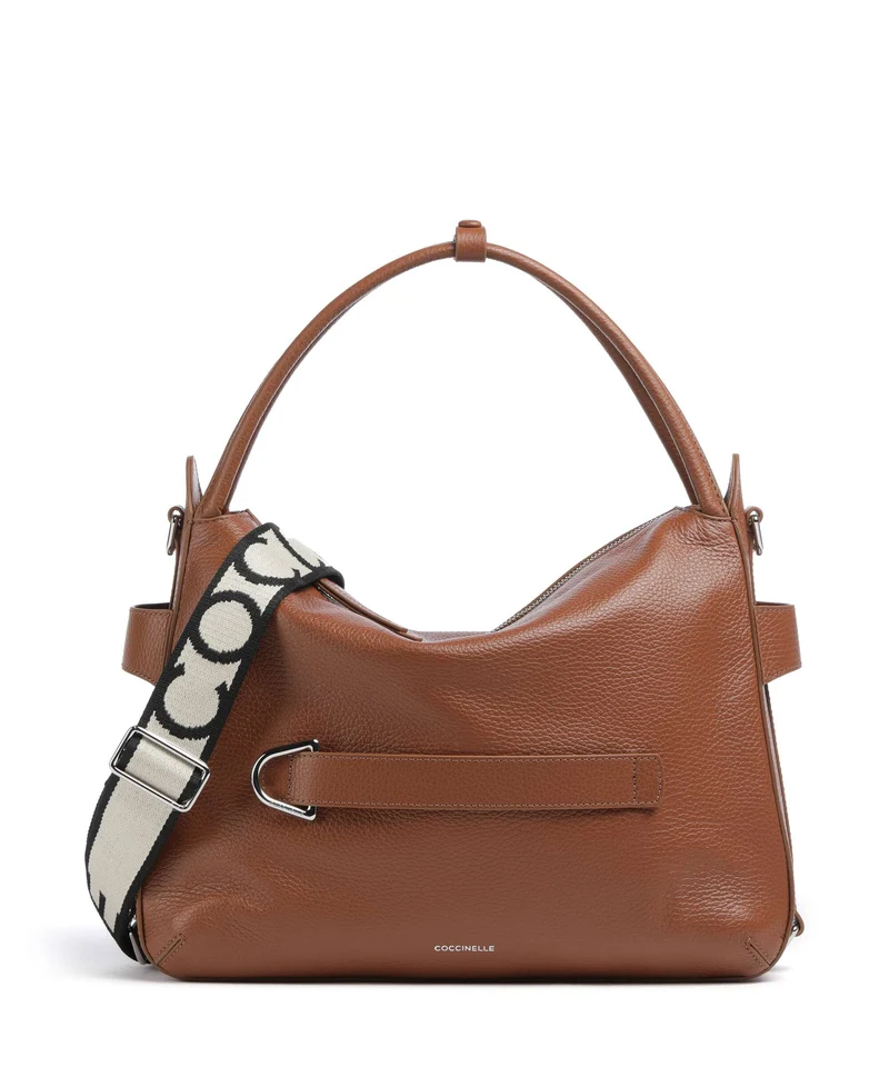Coccinelle Gretel Ribbon Borsa hobo cognac