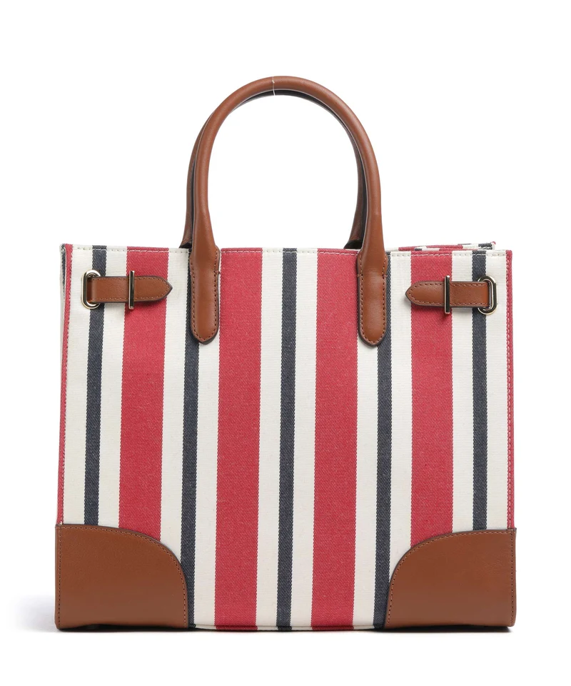 Lauren Ralph Lauren Devyn 42 Borsa a mano festive red strpe/lauren tan