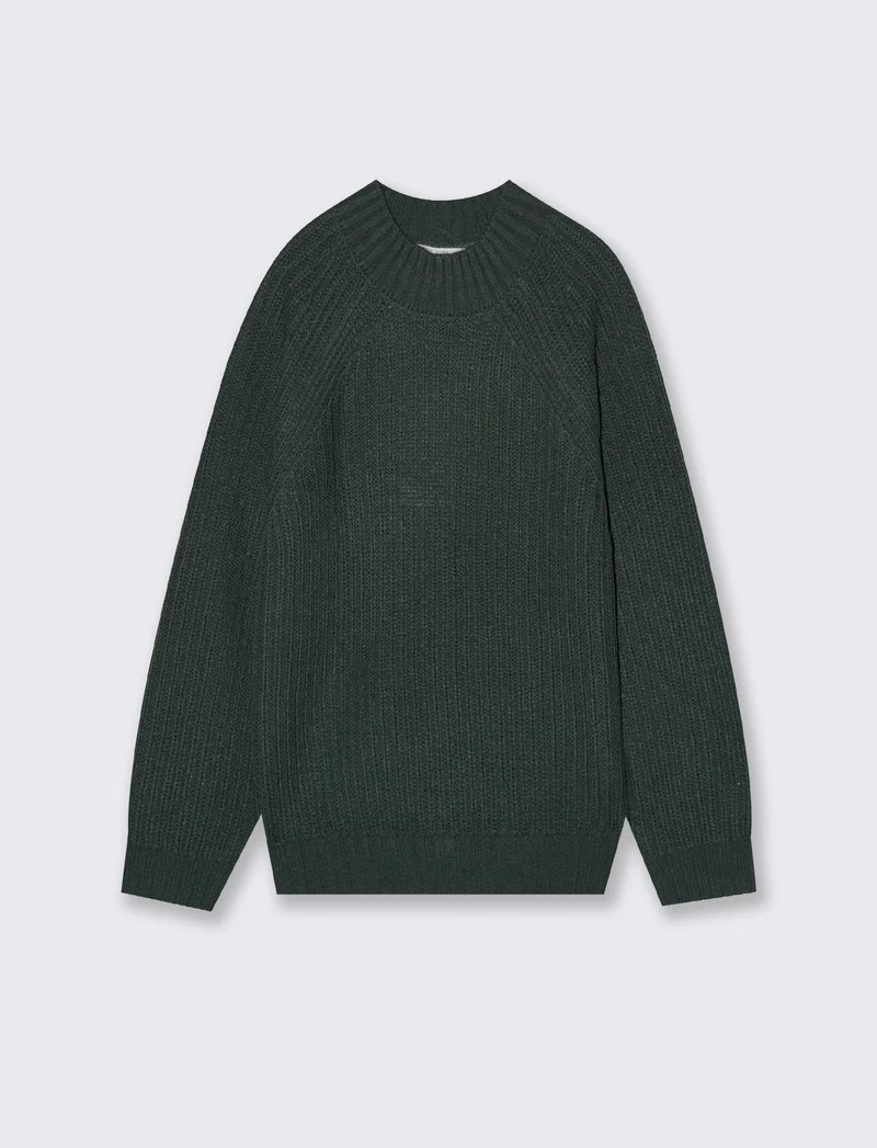 MAGLIA CON COLLO DOLCE VITA - Verde