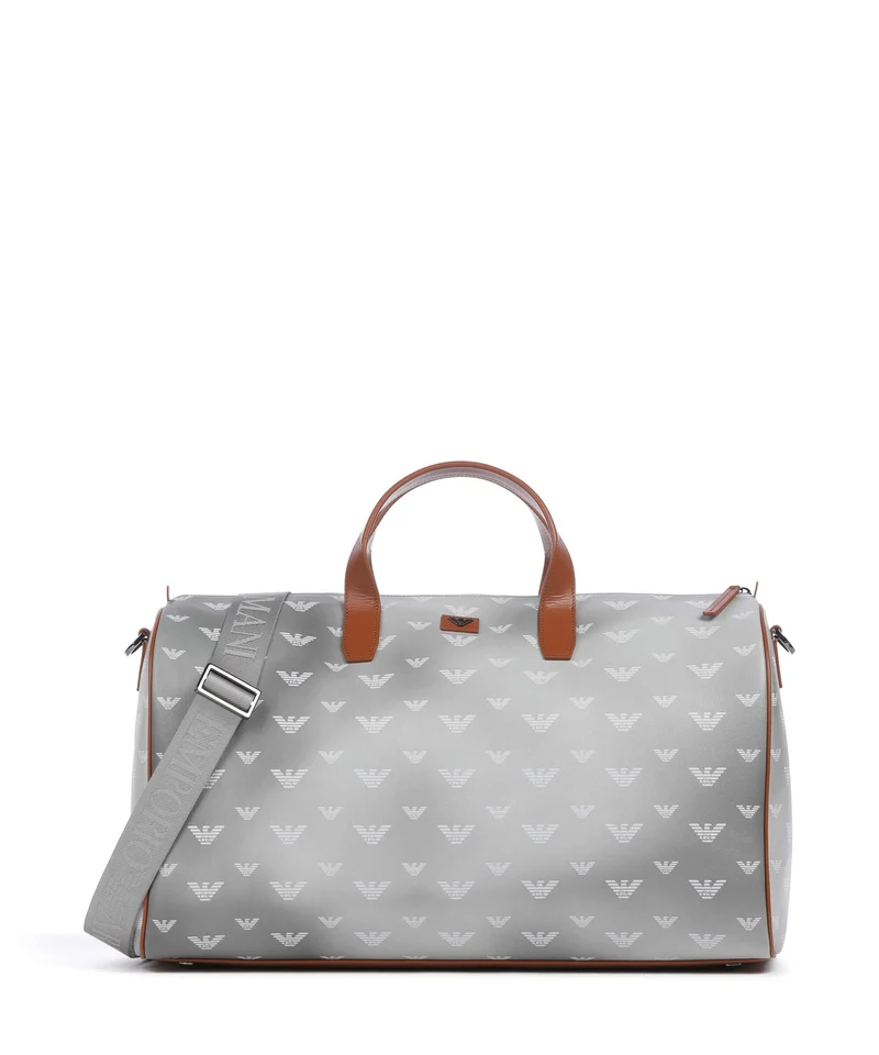 Emporio Armani Special Minorca Borsone da weekend grey/eagle allover