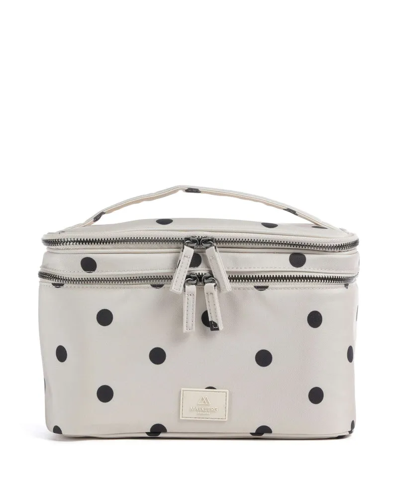 Markberg Treasure Borsa da toilette polka dot/creme