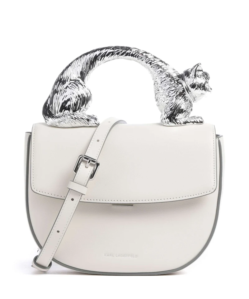 Karl Lagerfeld Ikon Choupette Borsa a tracolla off white