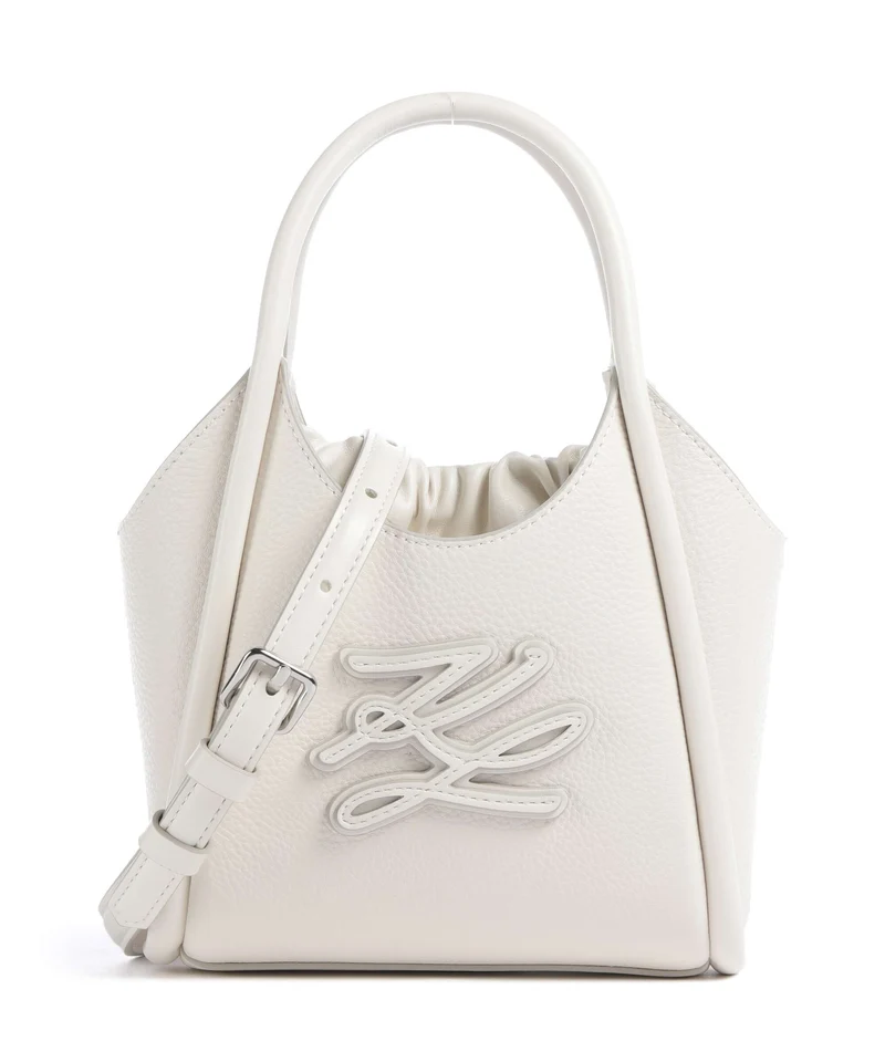 Karl Lagerfeld K/Autograph Mini Borsa a tracolla off white