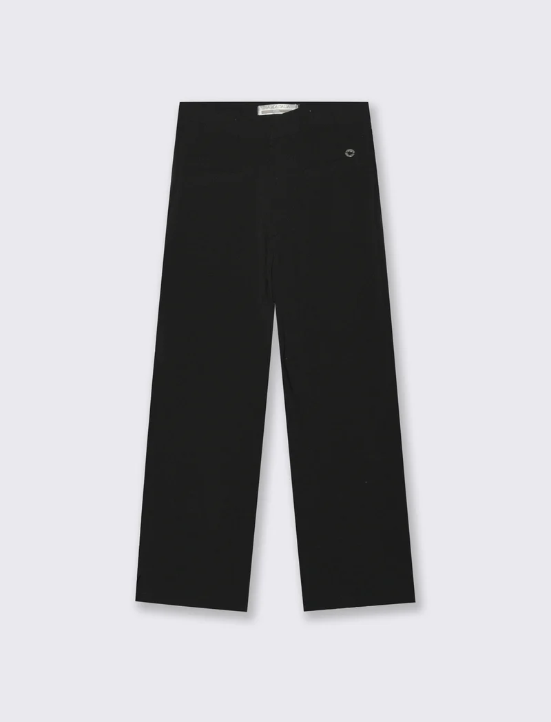 Pantaloni eleganti da bambina a gamba larga - Nero
