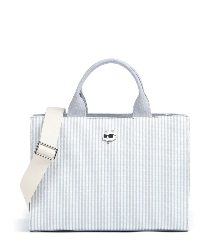 Karl Lagerfeld Ikon Medium Borsa a mano kentucky blue stripe