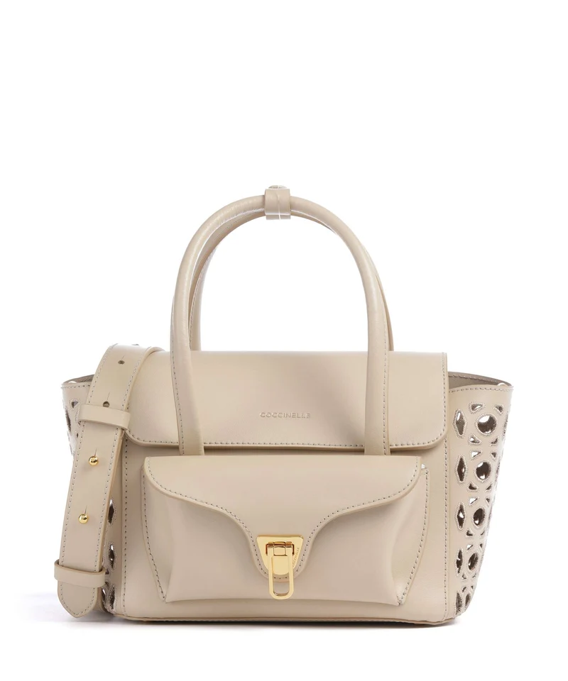 Coccinelle Beat Double Monogram Borsa a mano sandshell