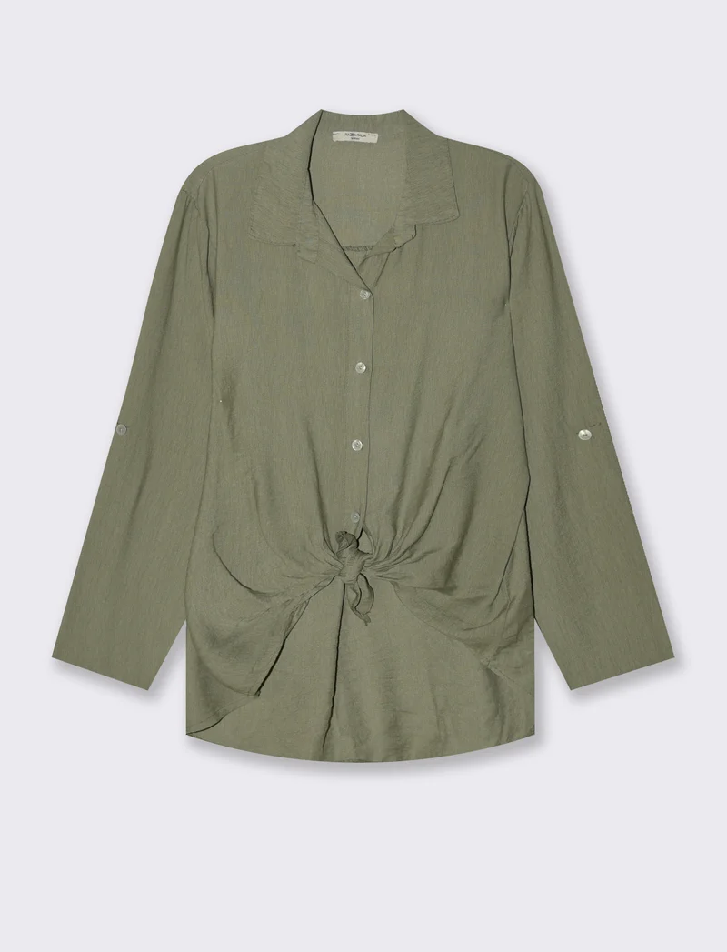 Camicia con nodo al fondo per donna - Ve.milit.