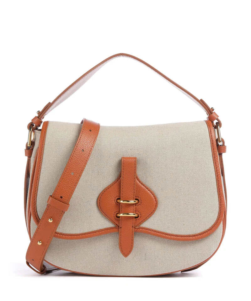 Coccinelle Mavery Canvas Borsa a mano natural/crab