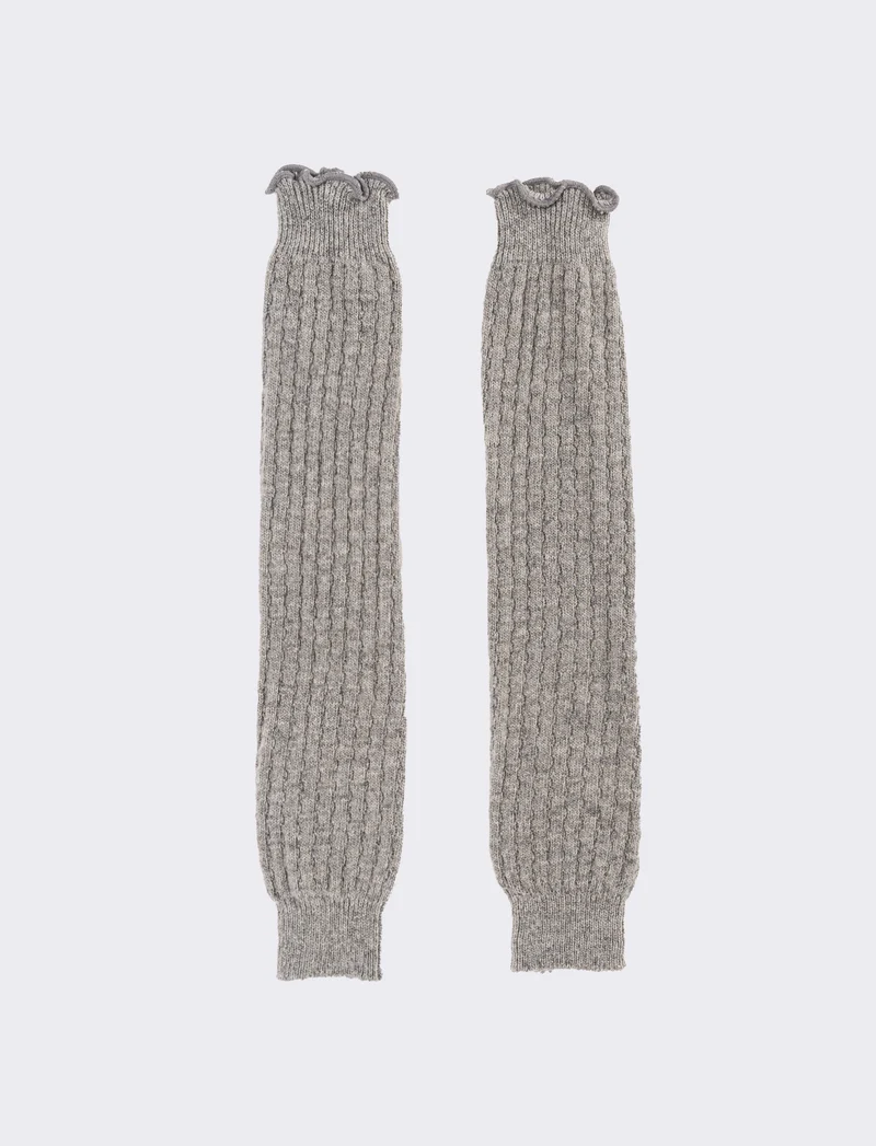Scaldamuscoli donna a costine - Grigio