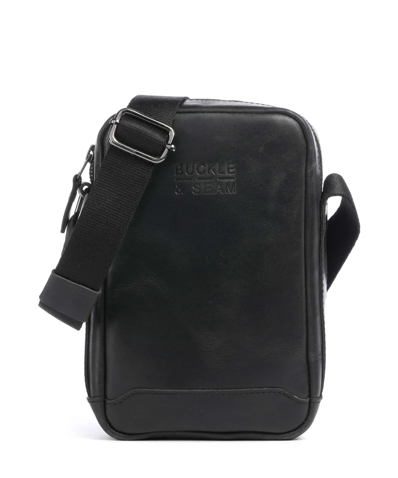 Buckle & Seam Crazy Horse Runner Borsa a tracolla black
