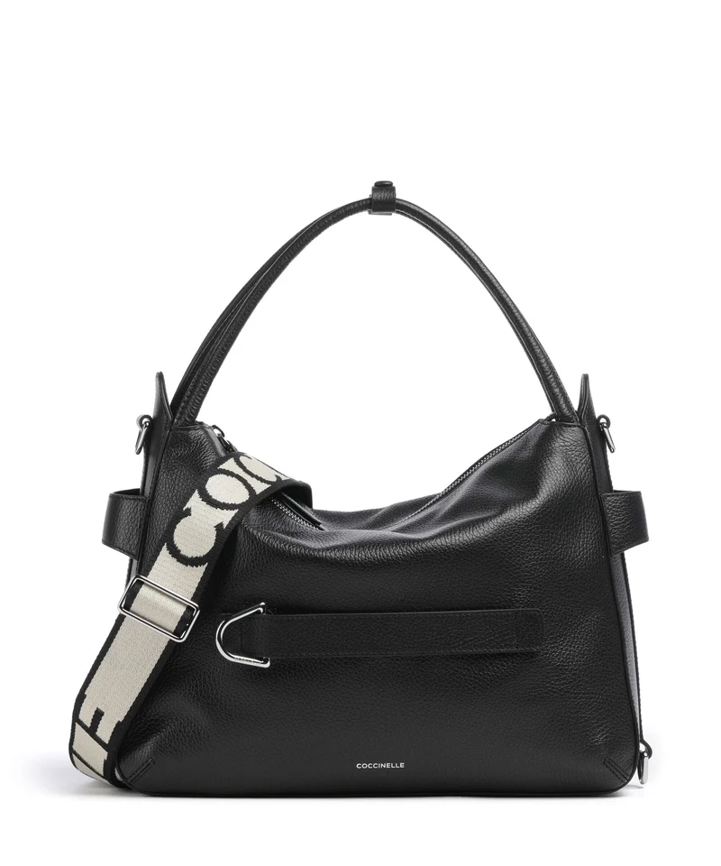 Coccinelle Gretel Ribbon Borsa hobo noir