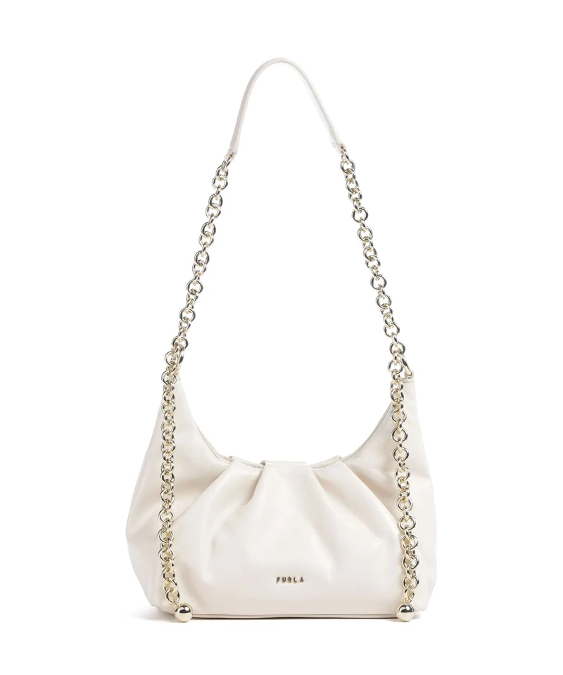 Furla Delia Mini Borsa a spalla panna