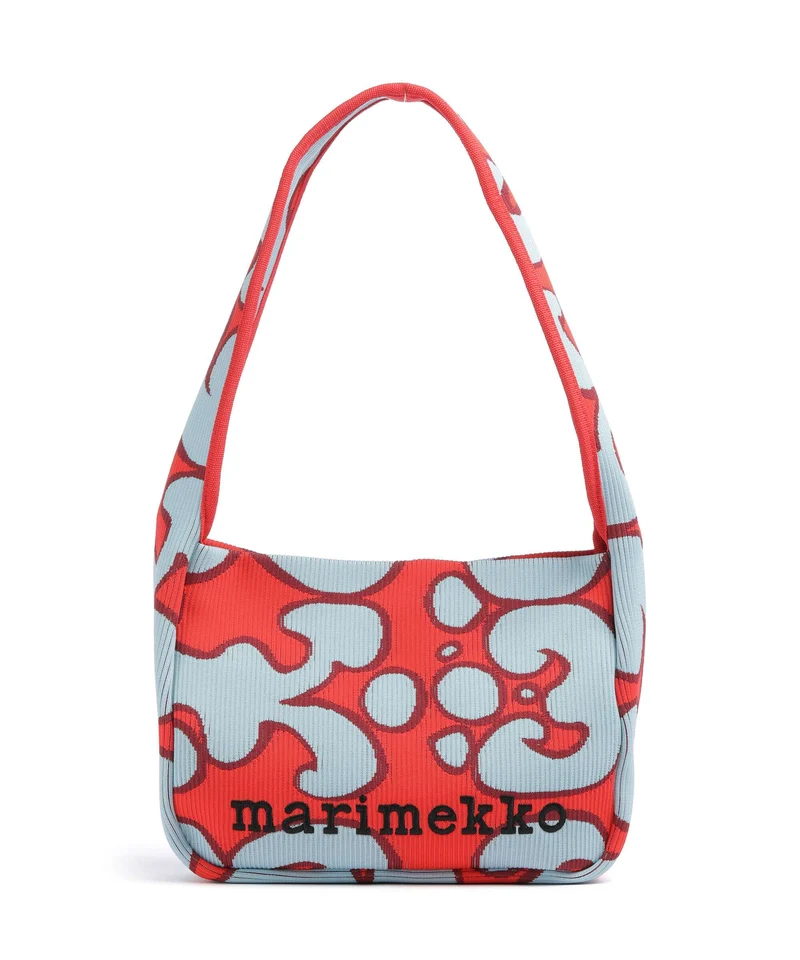 Marimekko Knitted Keidas Borsa a spalla light blue/red