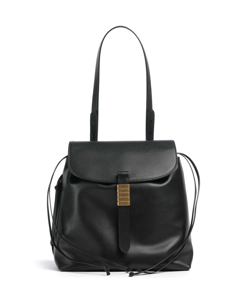 Pinko Saddle Borsa a zainetto nero/antique gold