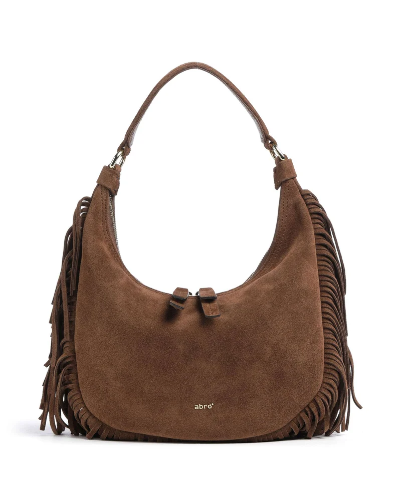 Abro Suede Nana Small Borsa hobo wood