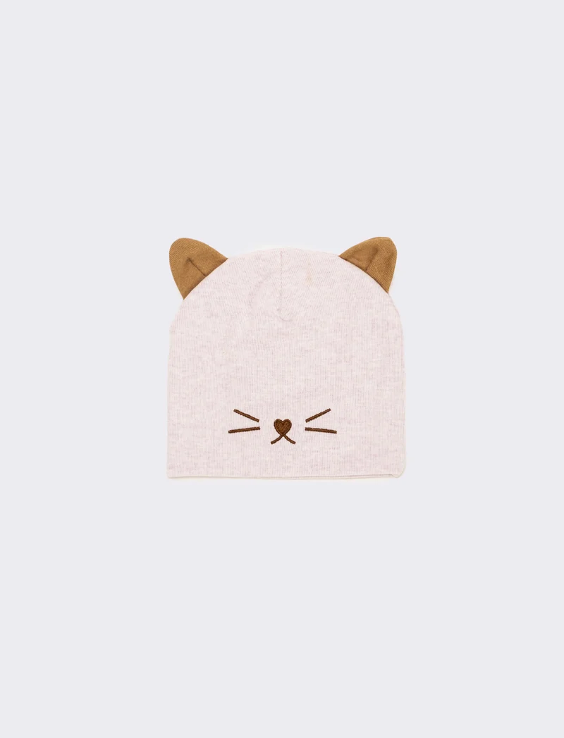 Cuffia gattina con orecchie - Lilla