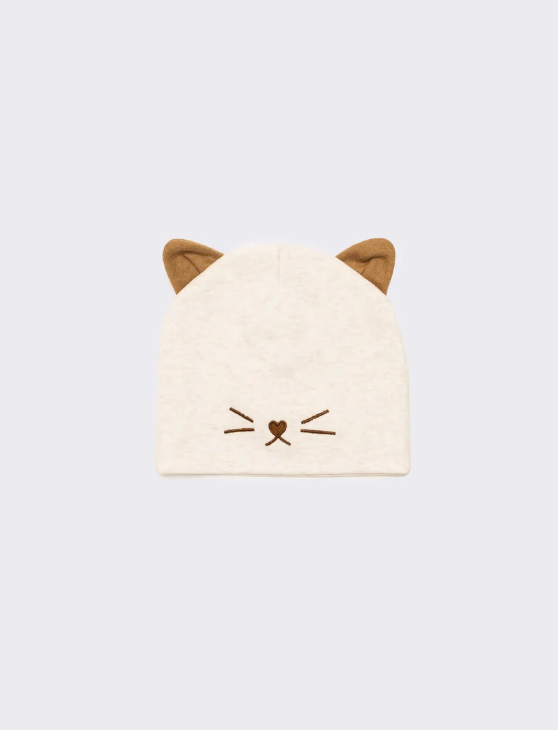 Cuffia gattina con orecchie - Grigio