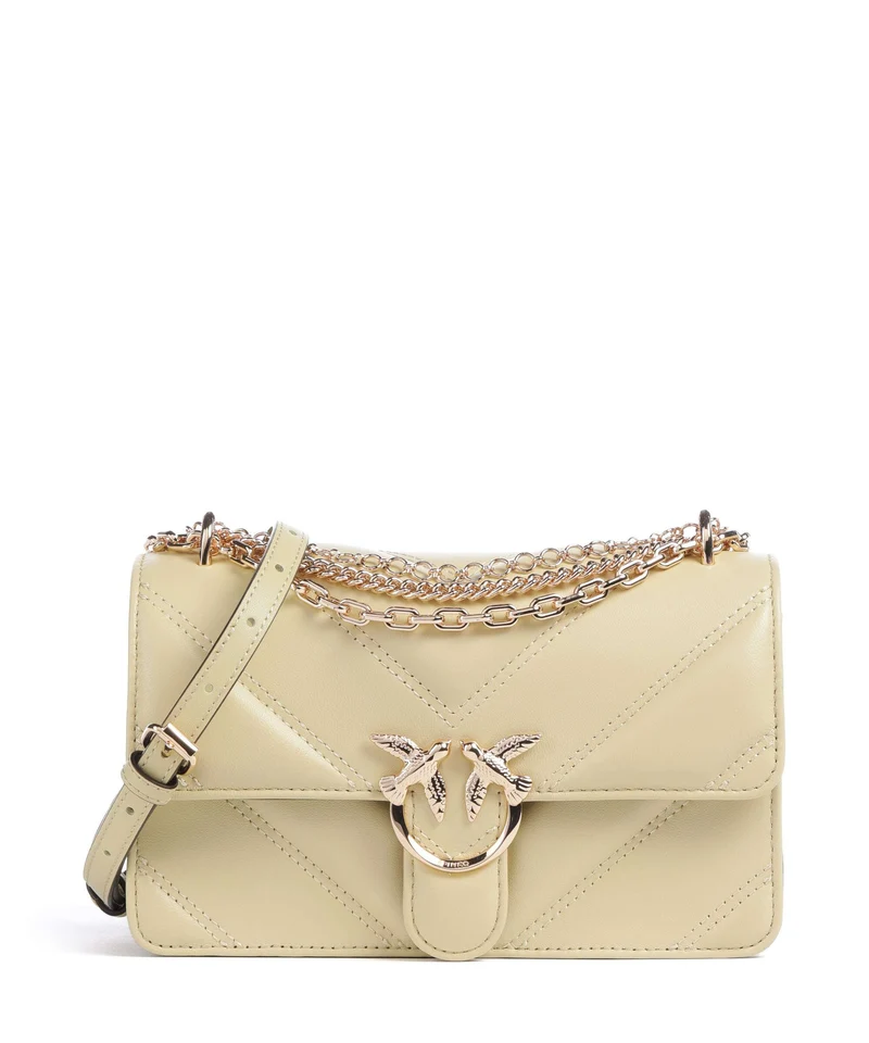Pinko Love One Mini Borsa a spalla giallo pastinaca/gold mordore