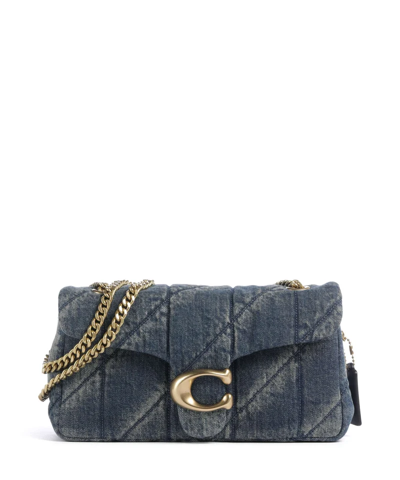 Coach Tabby Soft Quilted Loved Denim 26 Borsa a spalla dark indigo