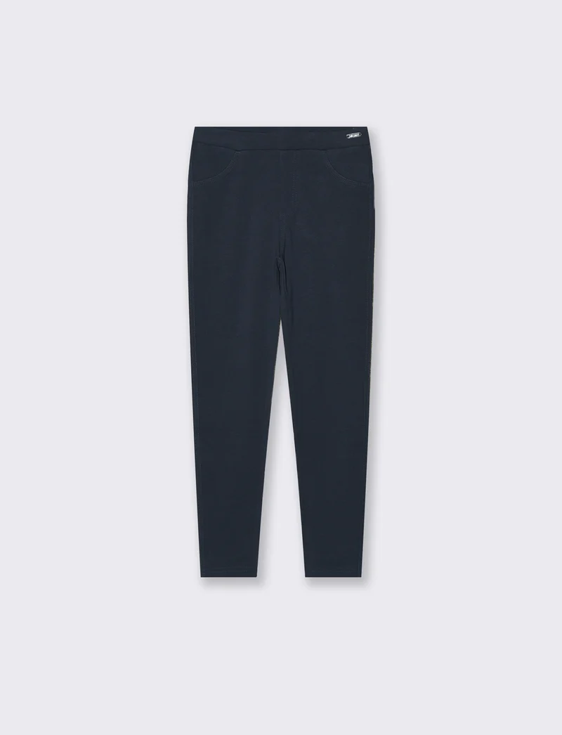 Leggings in felpa elastica. - Blu