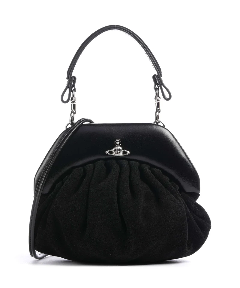 Vivienne Westwood Brooke Suede Borsa a mano black