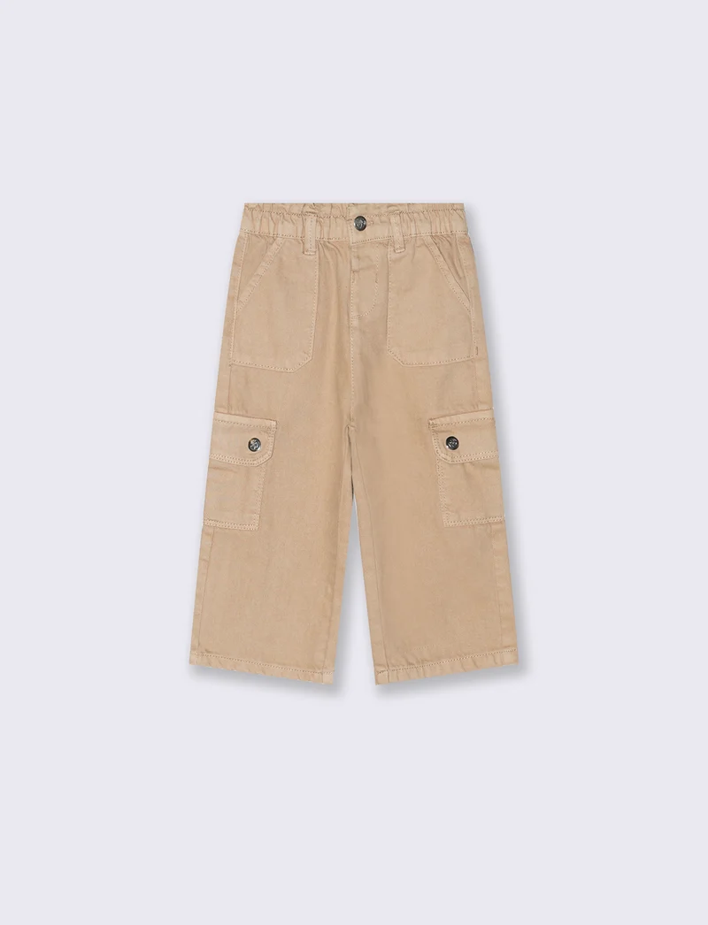 PANTALONI CON TASCONI - Beige