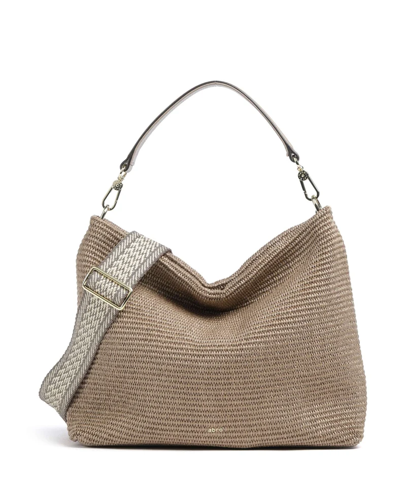 Abro Raffia Kaia Borsa hobo siena