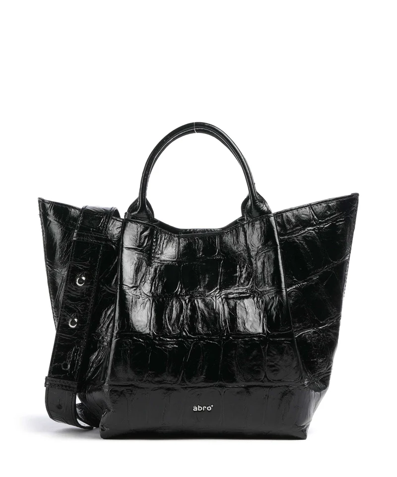 Abro Maxi Cocco Essential Small Borsa a mano black/nickel