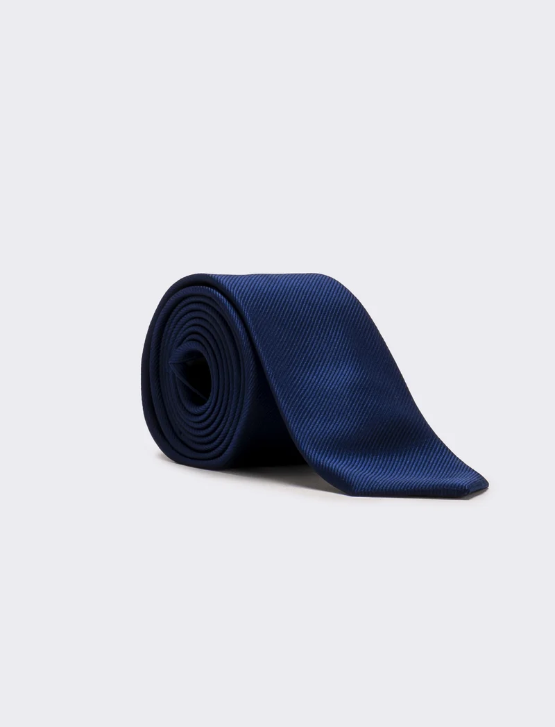 Cravatta uomo 6,3cm + pochette - Blu