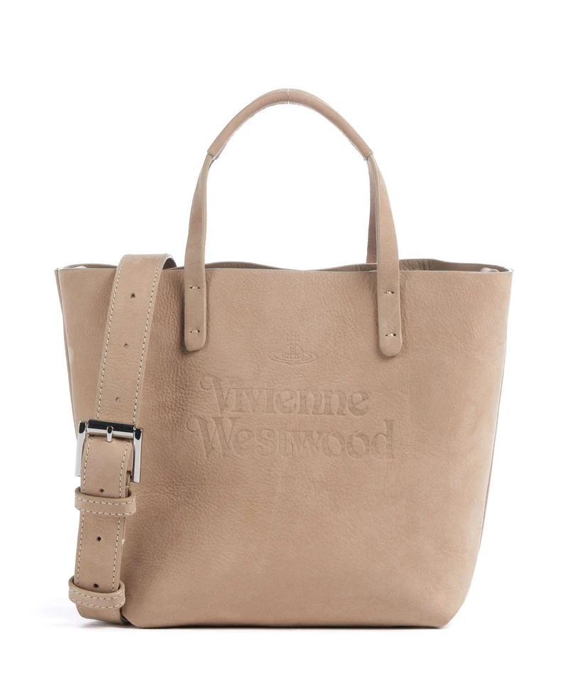 Vivienne Westwood Studio Nubuck Small Borsa a mano beige