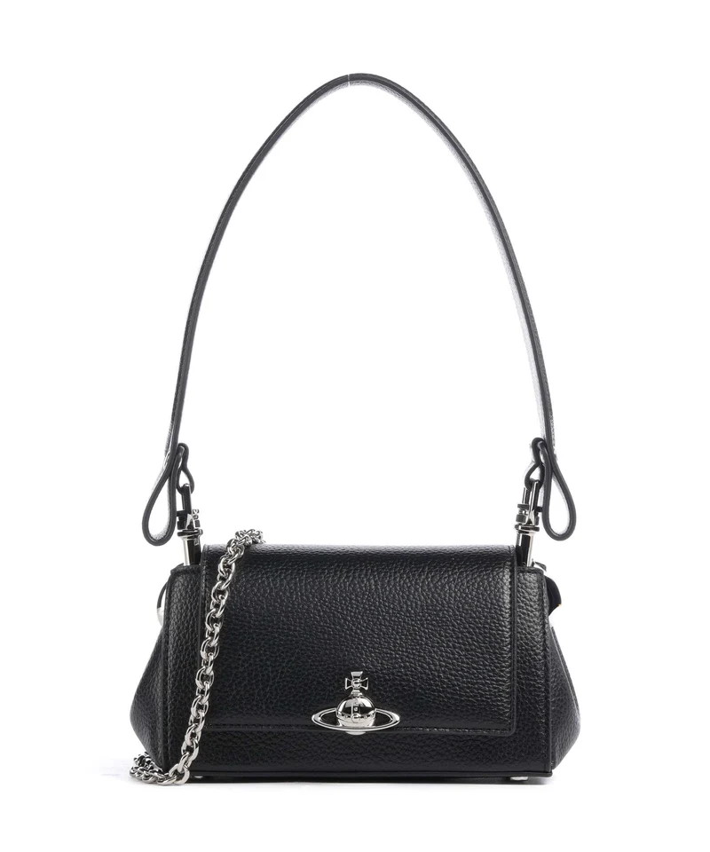 Vivienne Westwood Hazel Grain Small Borsa a spalla black