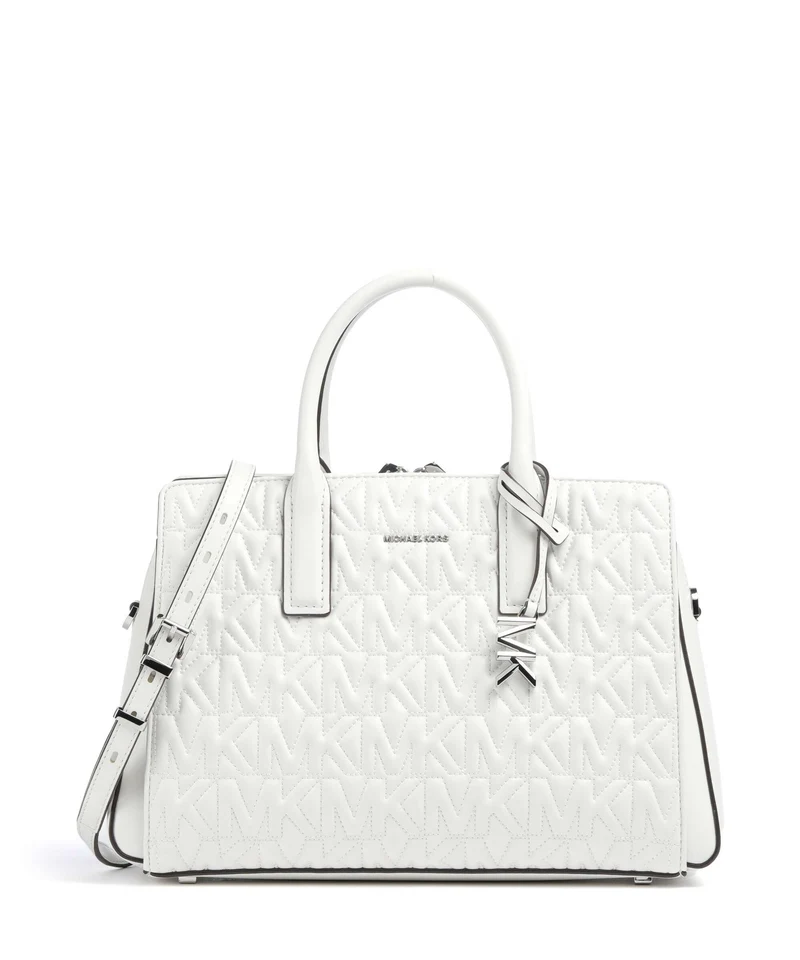 Michael Kors Laila Medium Borsa a mano optic white