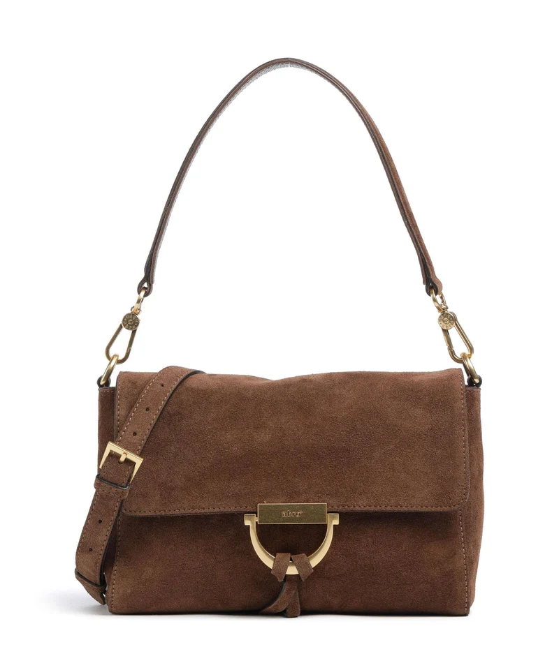 Abro Suede Temi Borsa a spalla wood