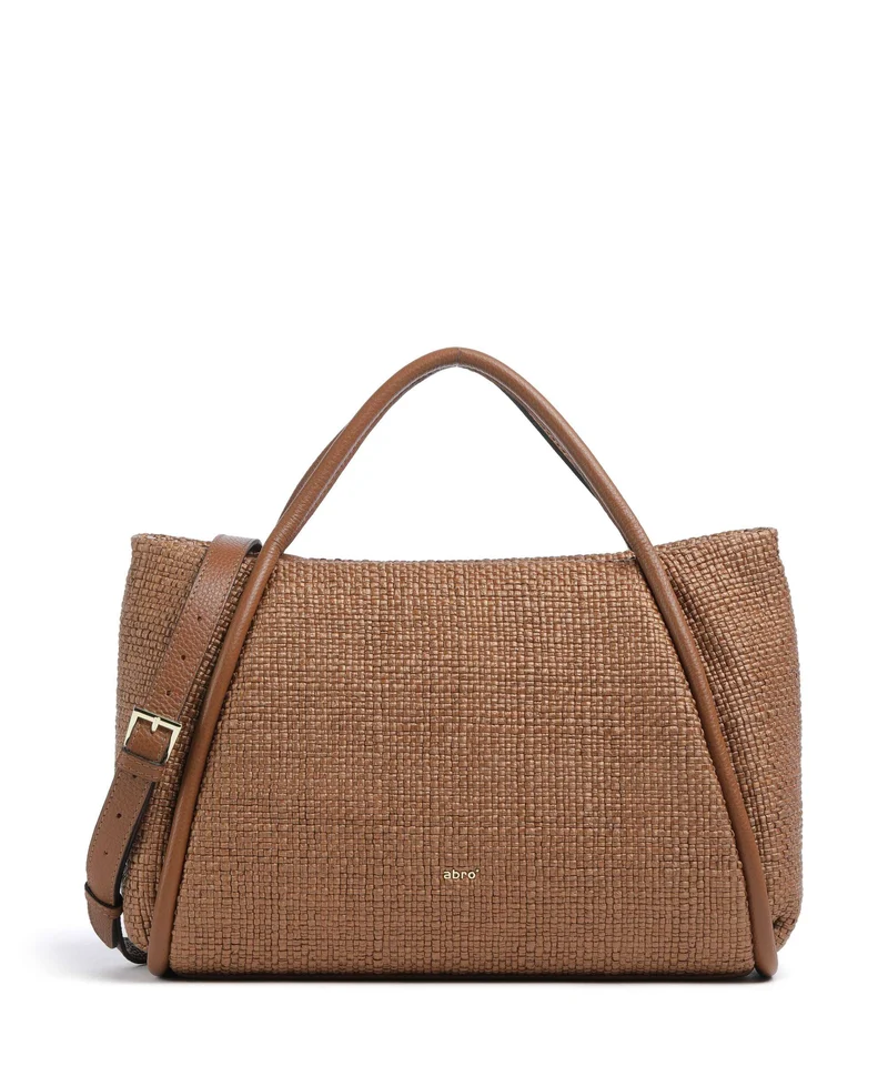 Abro Raffia Intreccio Willow Borsa a mano caramel/cognac