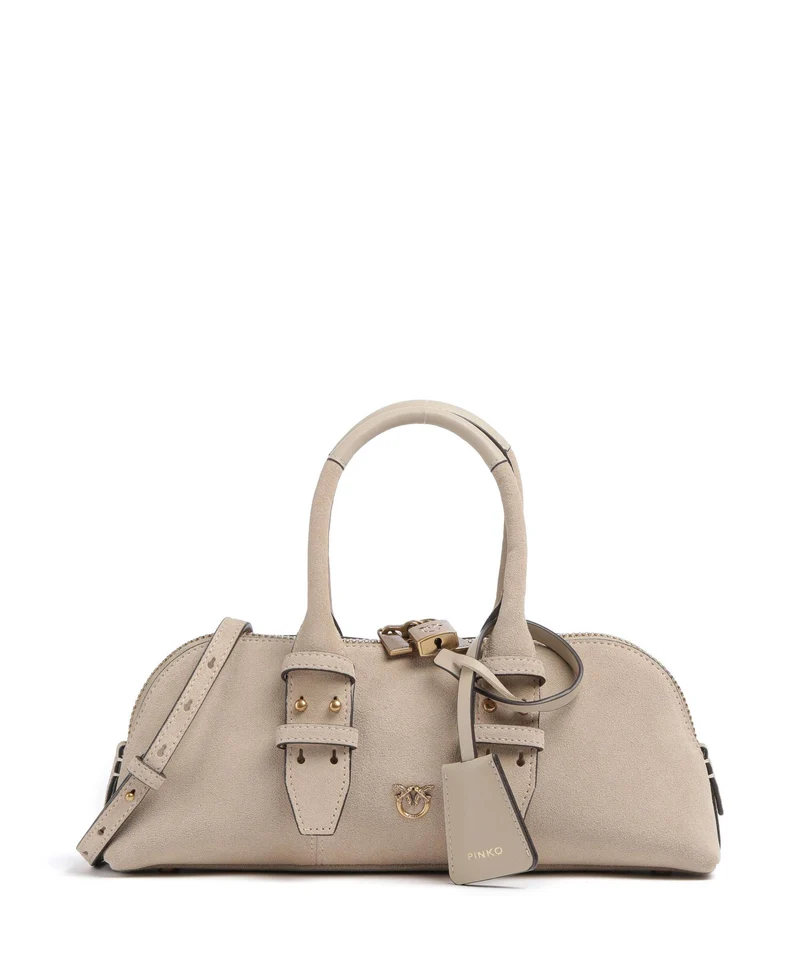 Pinko Bowling Horizontal Borsa a mano beige/grigio fumo/antique gold