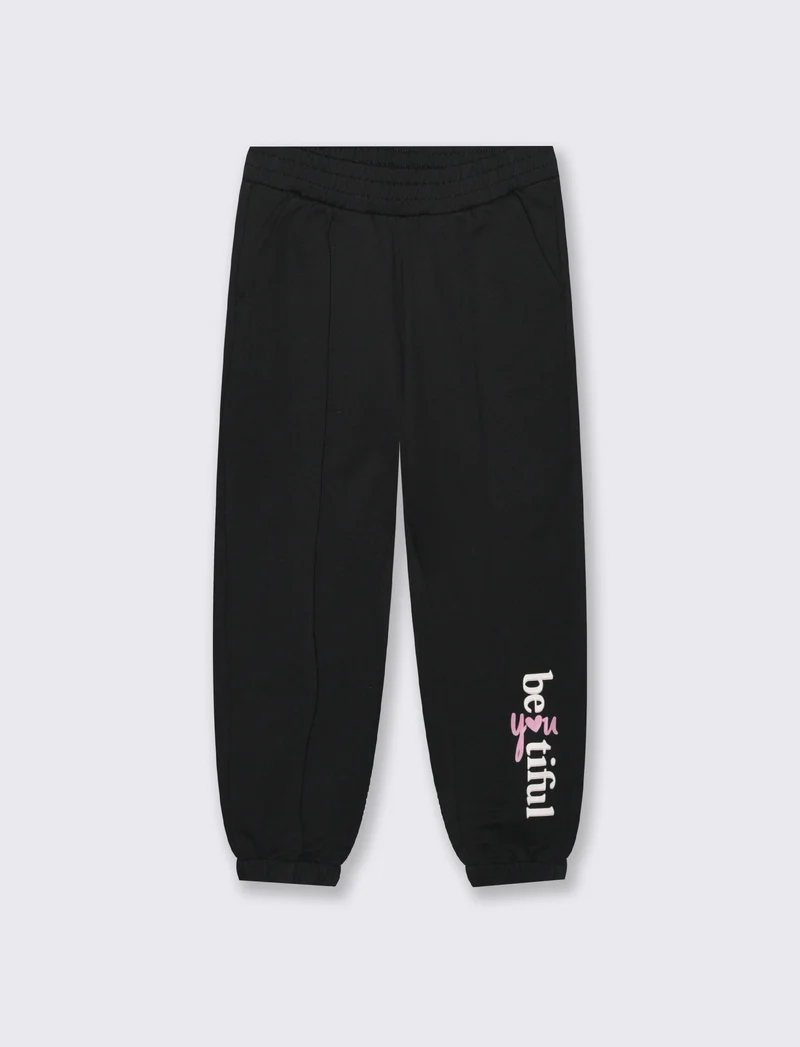 Pantaloni in felpa. - Nero