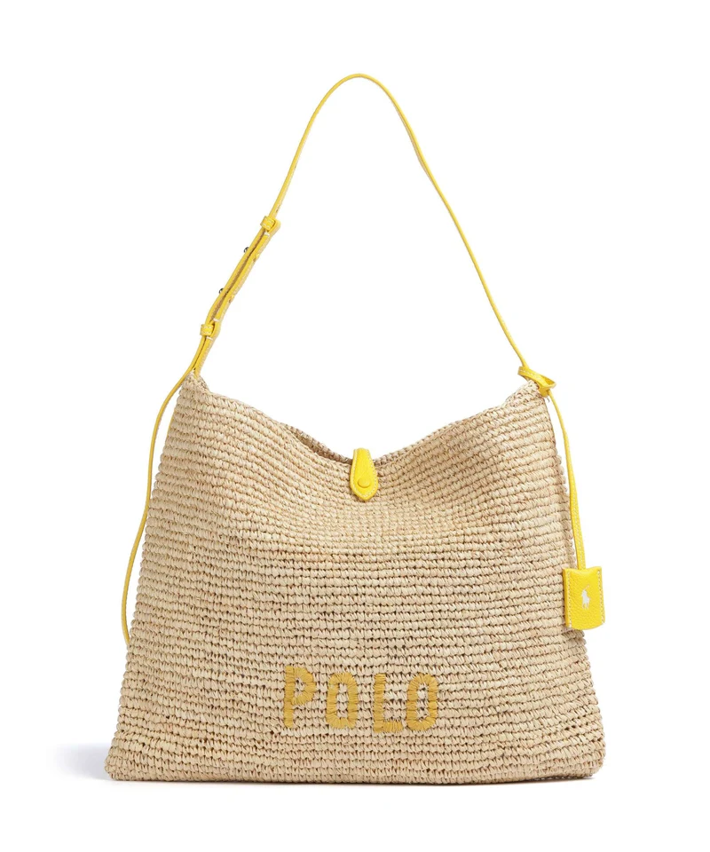 Polo Ralph Lauren Play Large Borsa hobo natural/canary yellow