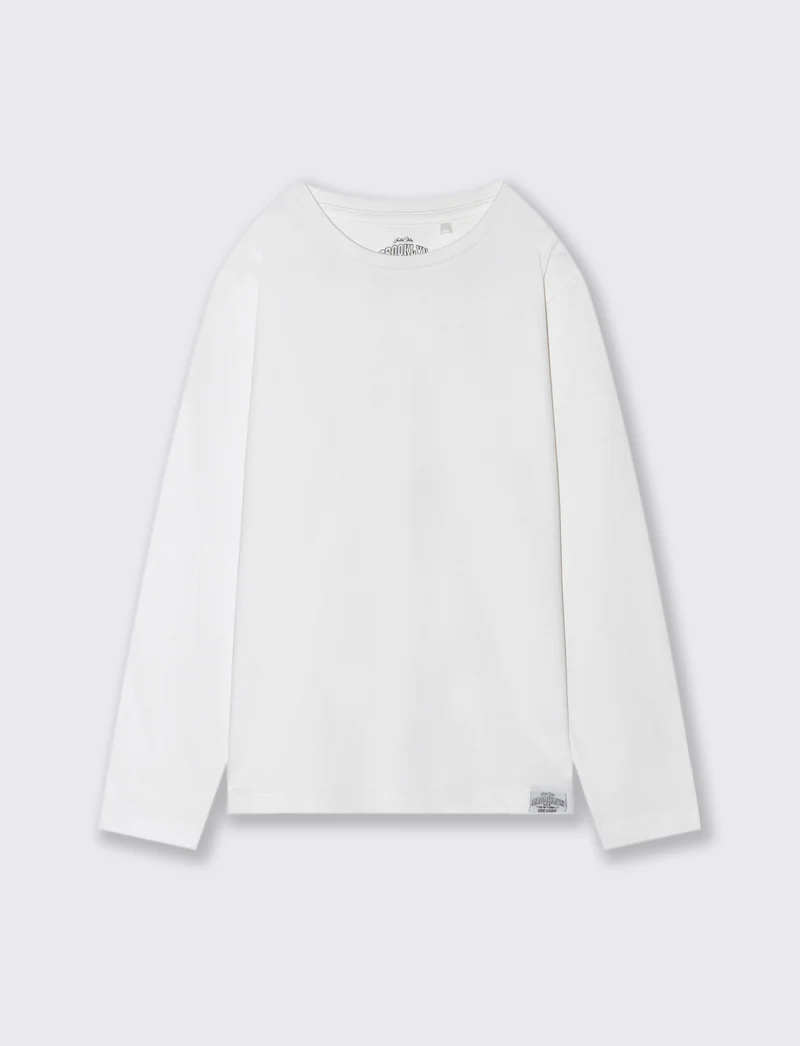 T-SHIRT A MANICHE LUNGHE - Bianco