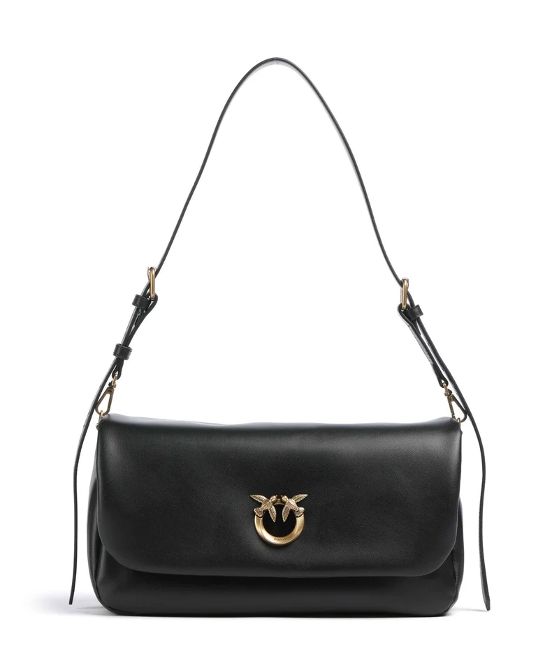 Pinko Click Soft Horizontal Borsa a spalla nero/antique gold