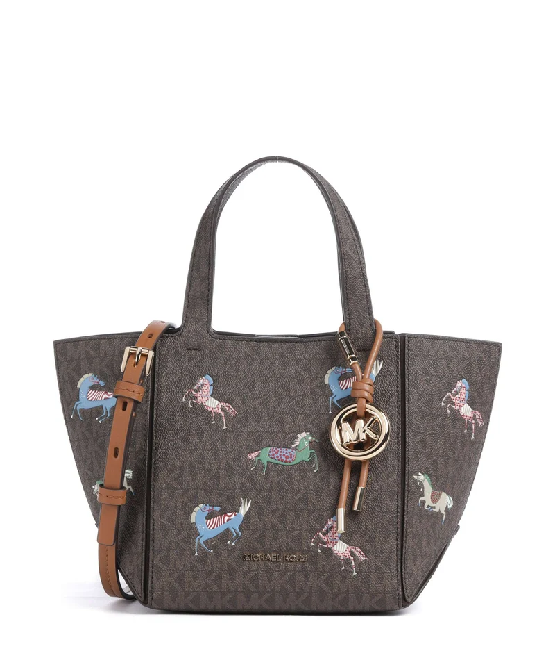 Michael Kors Jordi Small Borsa a mano brown/acorn