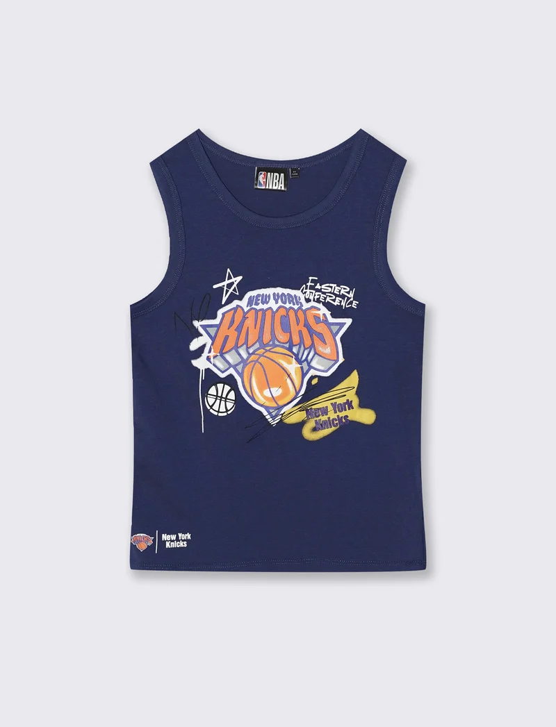Canotta in cotone NBA da bambino - Blu