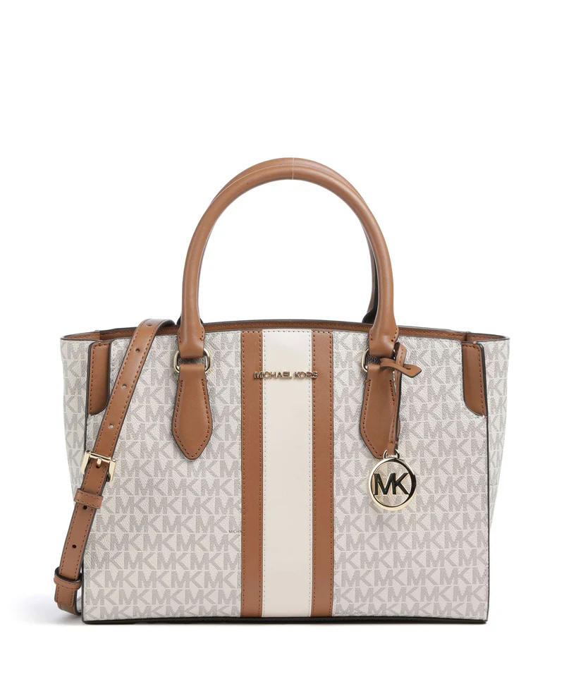 Michael Kors Becca Medium Borsa a mano vanilla/acorn