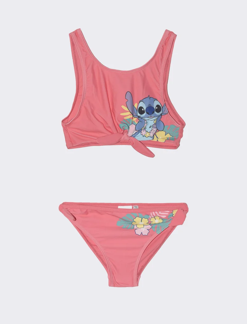 Costume due pezzi con Stampa Stitch da bambina - Rosa