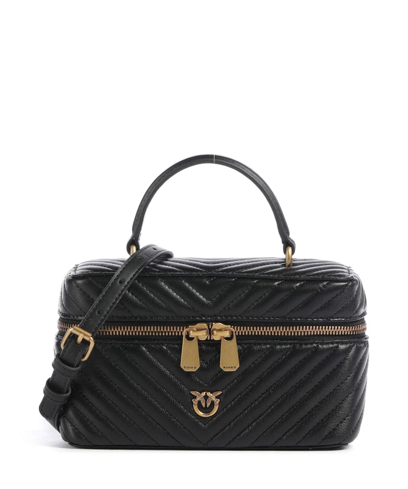 Pinko Vanity Mini Borsa a mano nero/antique gold