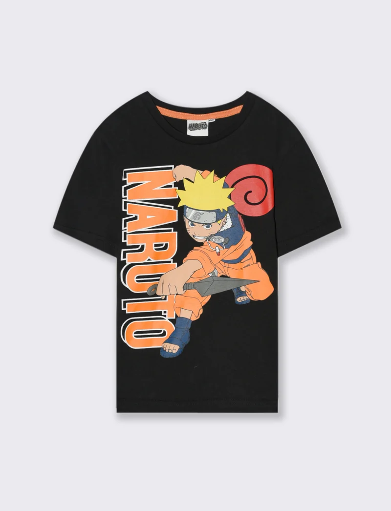 Maglietta con personaggi manga da bambino - Nero