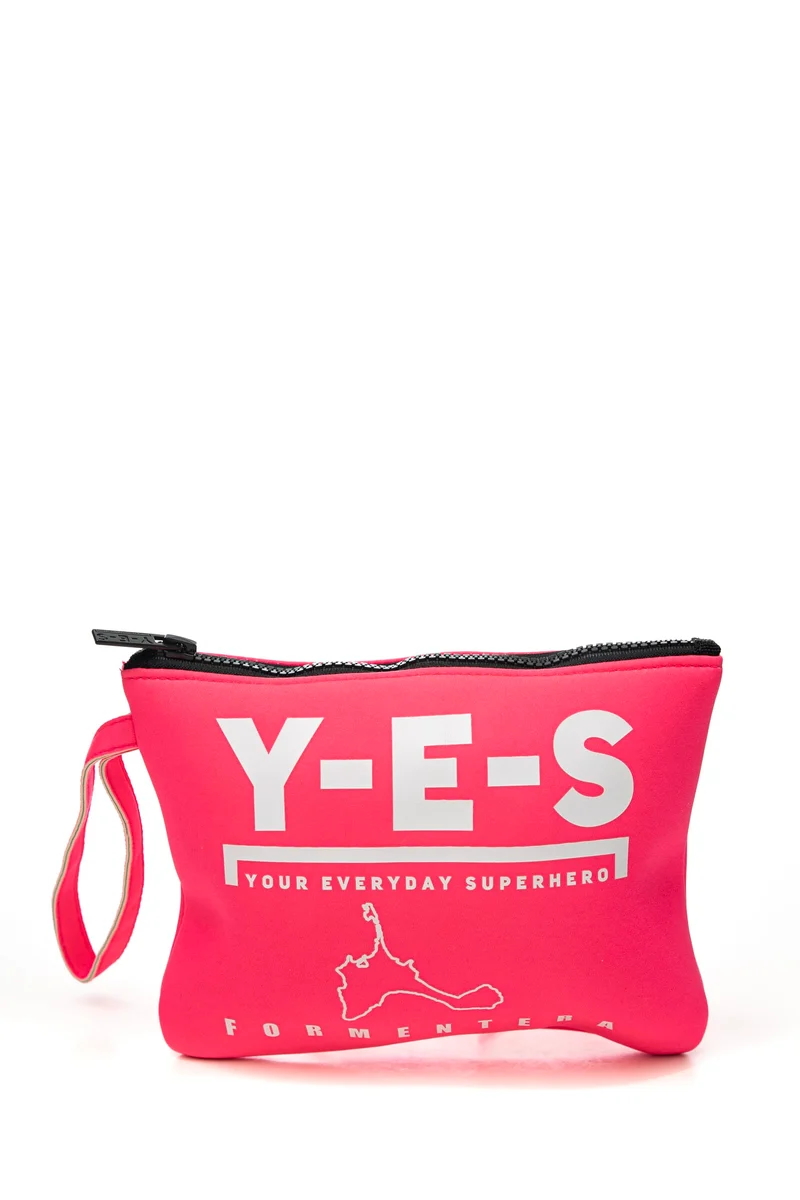 Pochette Y-E-S Y611 Mini Unisex Rosa Fluo In Neoprene