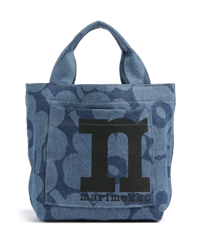 Marimekko Mono Unikko Mini Borsa a mano mid indigo